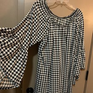 Houndstooth Black and White Tunic